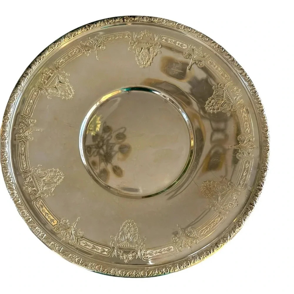Wallace Melford Baroque Silverplate Vintage Serving  Tray